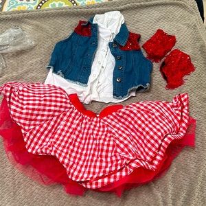Weissman checkered dance costume - 4 pieces